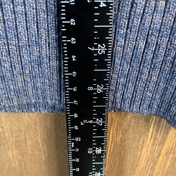 Banana Republic Mens Sweater Gray Knitted Mock Henley Neck Fine Wool Blend M - Picture 9 of 12